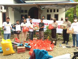 Pertamina Bersama DEM Makassar Bantu Korban Banjir di Lamasi Timur Kabupaten Luwu