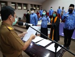 Terapkan Standar Covid – 19, Sekda Makassar Angkat Sumpah 461 PNS