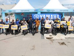 Roadshow Classy Motor Show di Mamuju, PT SJAM Serahkan Donasi Motor Yamaha ke 8 SMK di Sulbar