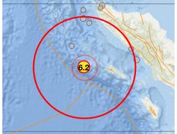 Gempa Magnitudo 6,2 Guncang Barat Laut Sinabang Aceh, Tidak Berpotensi Tsunami