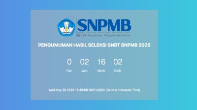 Pengumuman SNBT 2025 akan diumumkan pada Rabu, 28 Mei 2025 pukul 15.00 WIB
