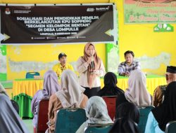 KPU Soppeng Edukasi Pemilih Rentan di Desa Lompulle