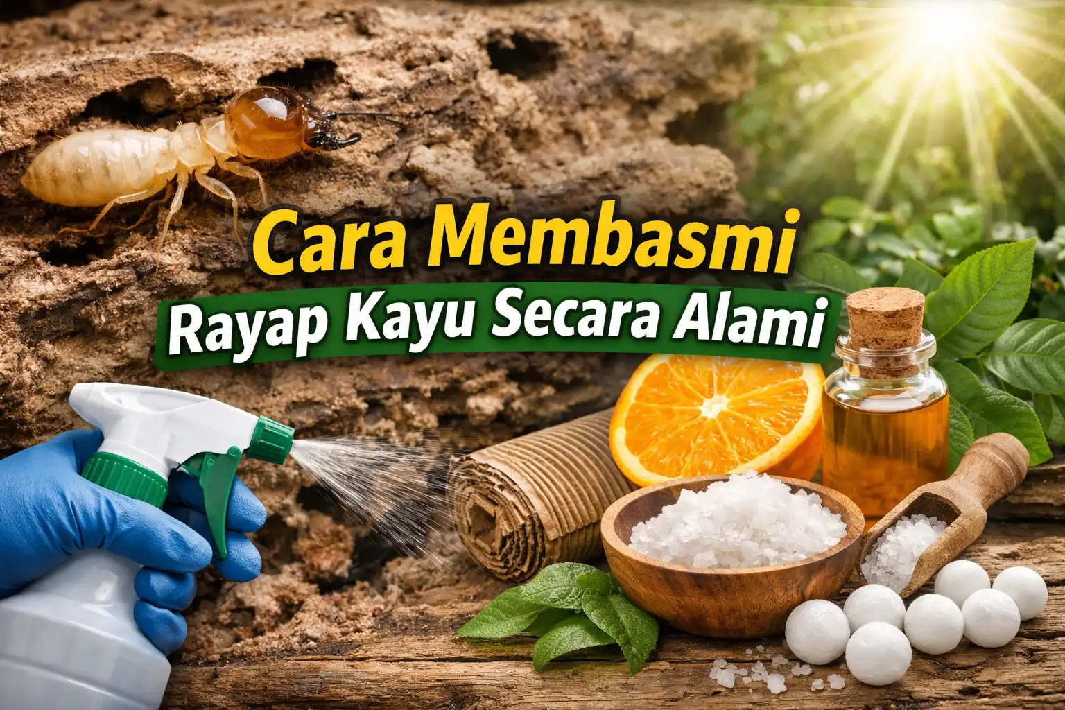 cara membasmi rayap kayu secara alami